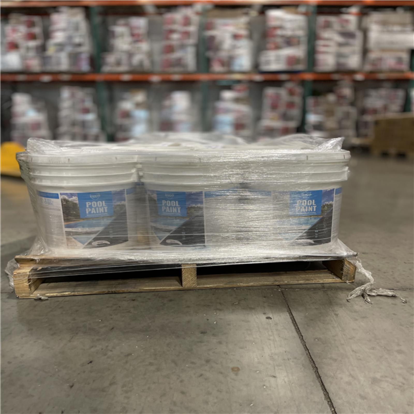 DALLAS LOCATION -Dyco Pool Paint 5 Gal. 3150 White Semi-Gloss Acrylic Exterior Paint PALLET-(11 UNITS)