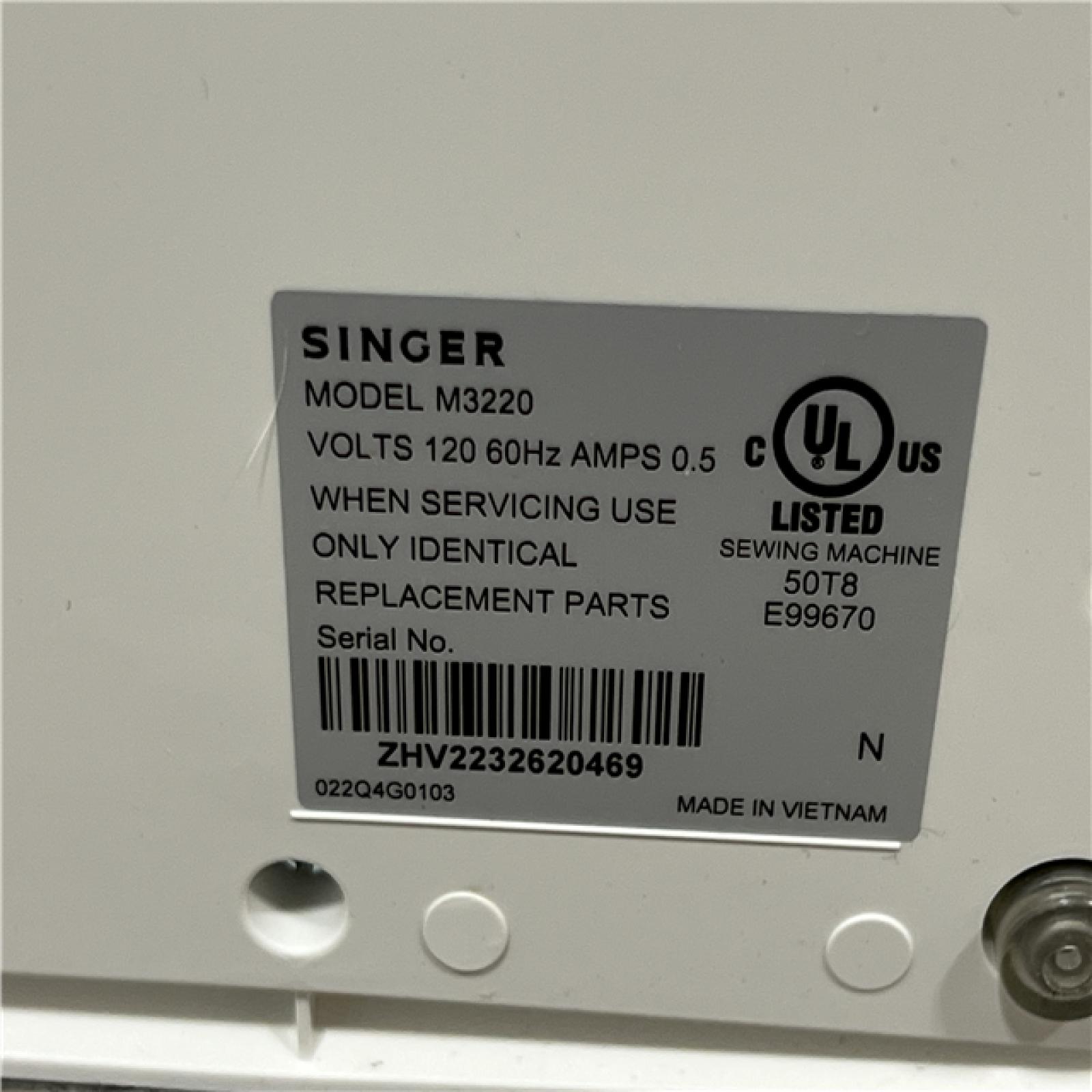 AS-IS Singer M3220 Sewing Machine