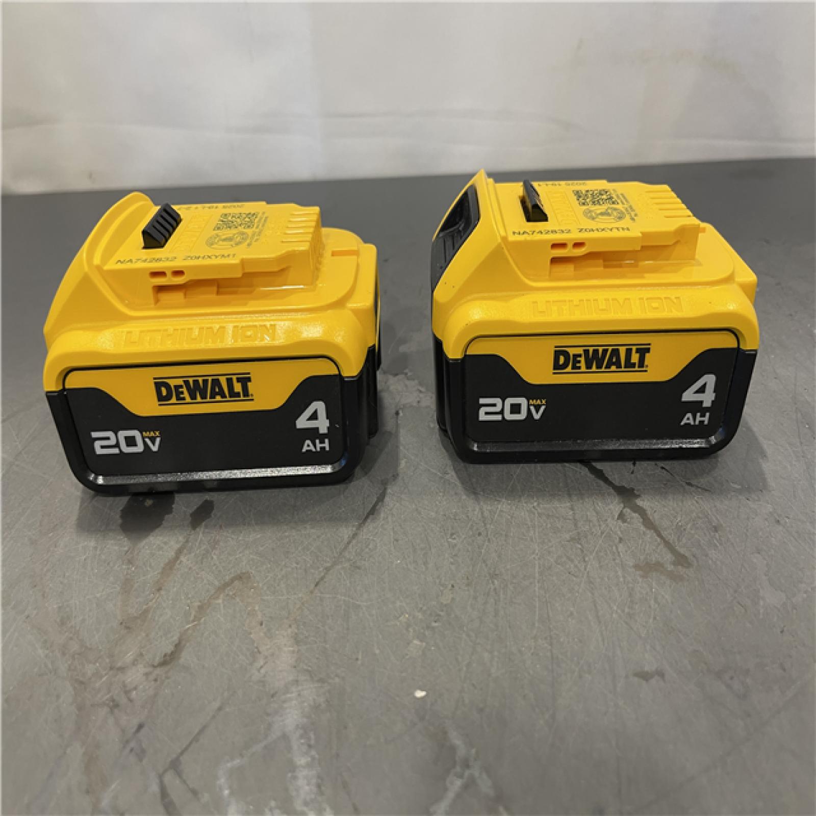 AS-IS - DEWALT 20V MAX XR 4 Ah Lithium-Ion Battery (2 Pack)