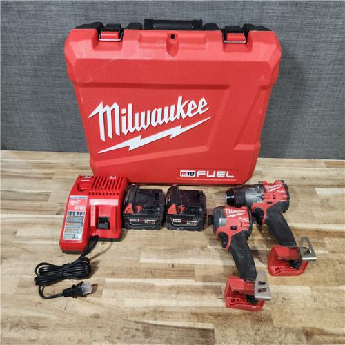 HOUSTON LOCATION - AS - IS Milwaukee FUEL 18V Lithium-Ion Brushless Cordless Hammer Drill and Impact Driver Combo Kit