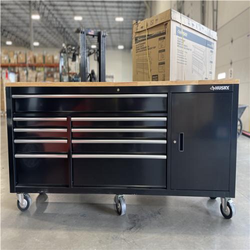 DALLAS LOCATION- AS-IS HUSKY 84 IN. 9-DRAWER MOBILE WORKBENCH