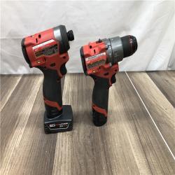 AS-IS Milwaukee FUEL 12-Volt Lithium-Ion Brushless Cordless Hammer Drill and Impact Driver Combo Kit