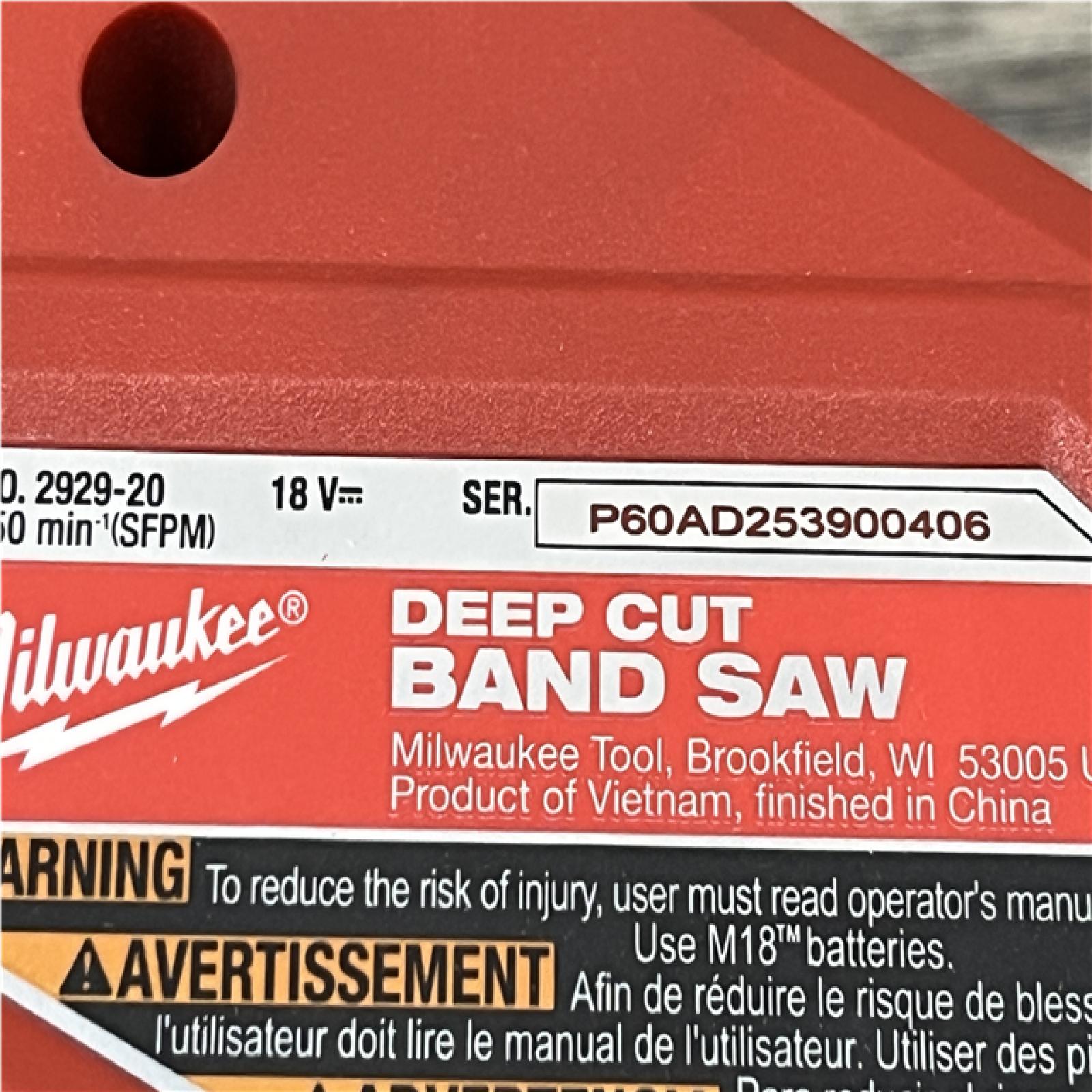 AS-IS Milwaukee FUEL 18V Lithium-Ion Brushless Cordless Deep Cut Band Saw (Tool-Only)