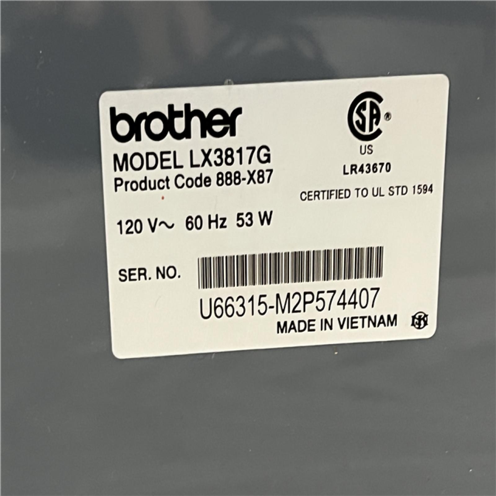 AS-IS Brother LX3817G 17-Stitch Portable Full-Size Sewing Machine  Grey