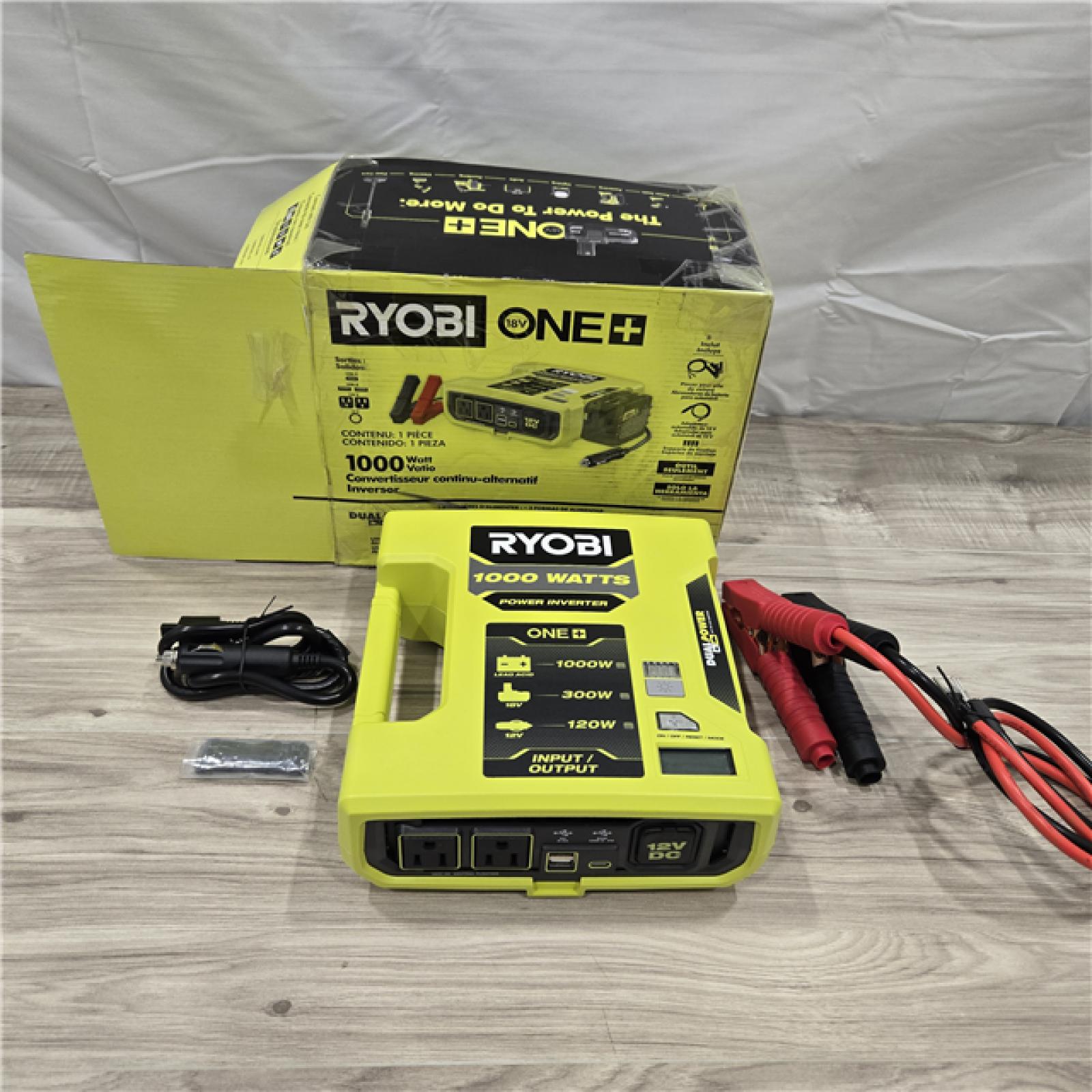 AS-IS RYOBI ONE+ 18V 1000-Watt Max 12-Volt Automotive Power Inverter