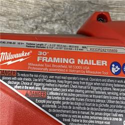 AS-IS Milwaukee FUEL 3-1/2 in. 18-Volt 30-Degree Lithium-Ion Brushless Cordless Framing Nailer (Tool-Only)