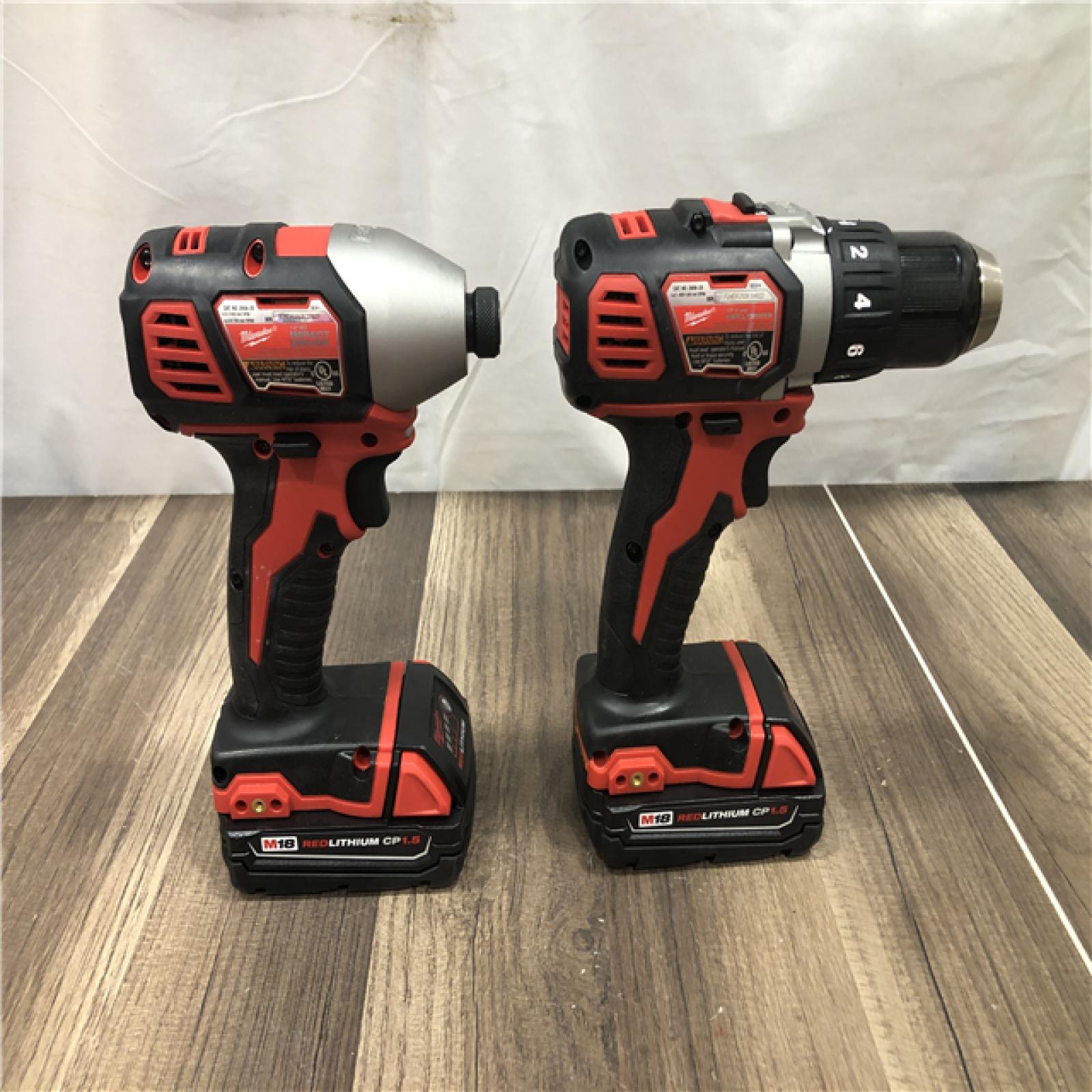 AS-IS Milwaukee 18V Lithium-Ion Cordless Drill Driver/Impact Driver Combo Kit