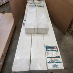 Phoenix Veranda Linden 6 ft. x 8 ft. White Privacy Framed Flat Fence Panel Kit with White Infill and Posts