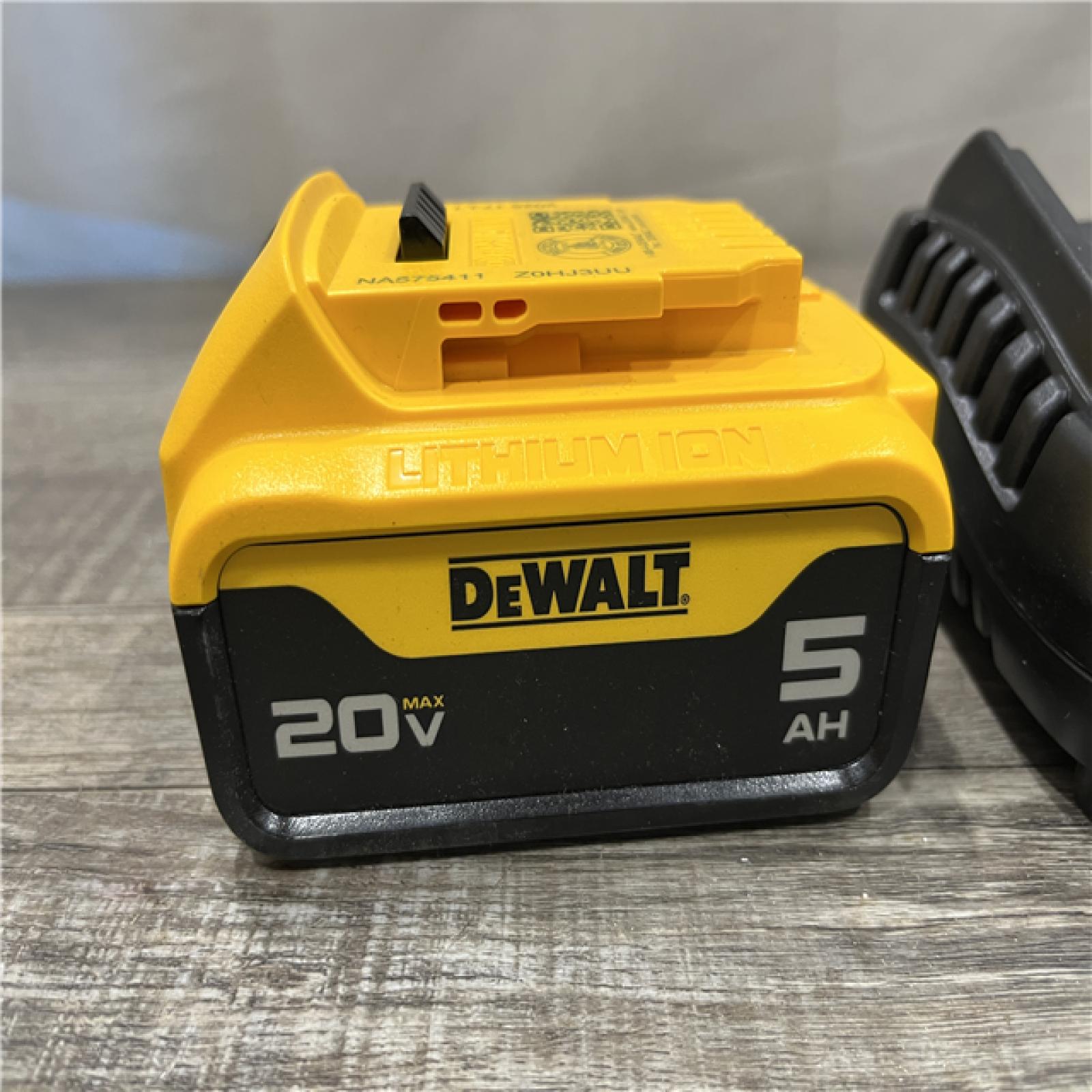 AS-IS DEWALT 20V MAX Lithium-Ion 5.0 Ah Battery and Charger