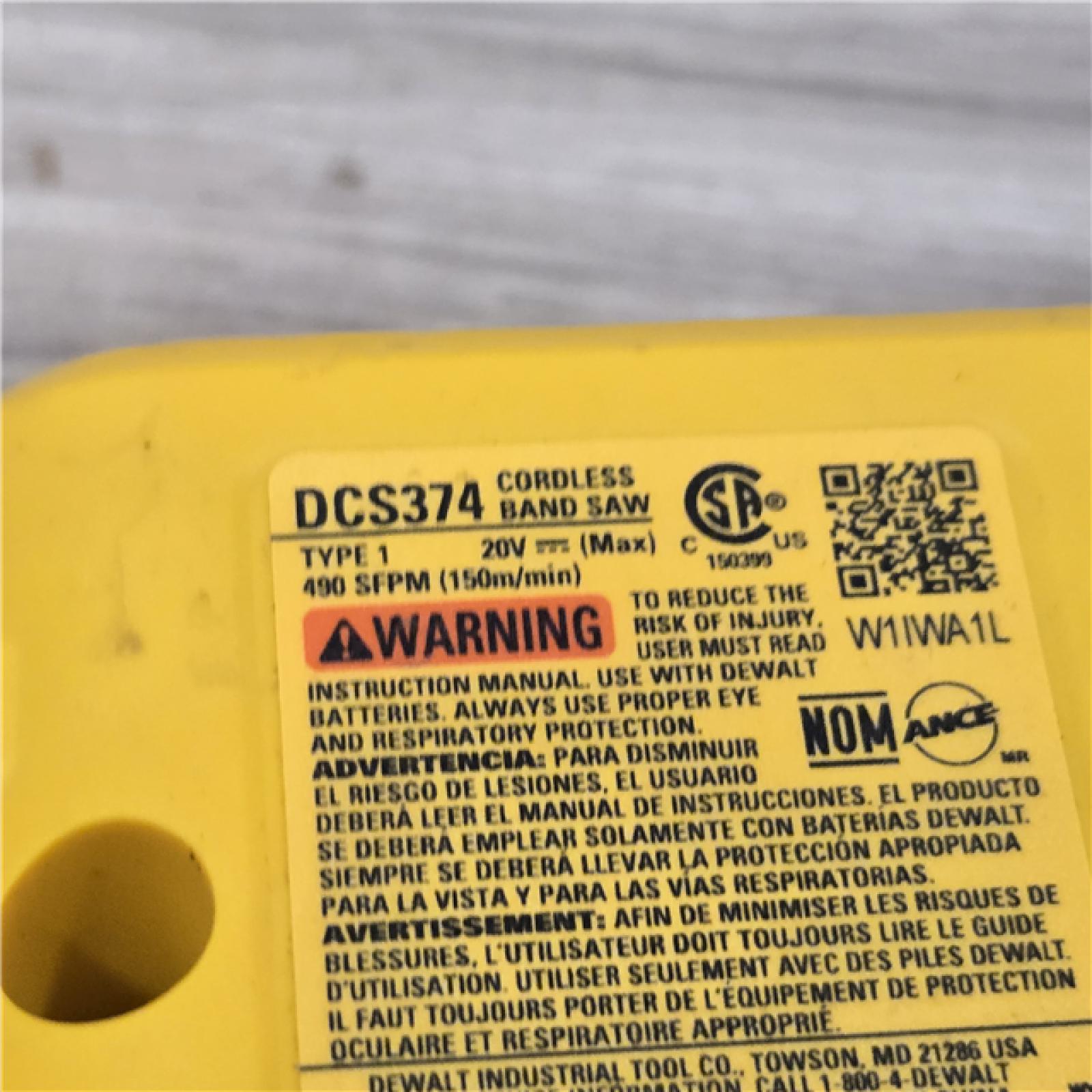 AS-IS DEWALT 20V MAX XR Cordless Li-Ion 5 Band Saw (TOOL ONLY)