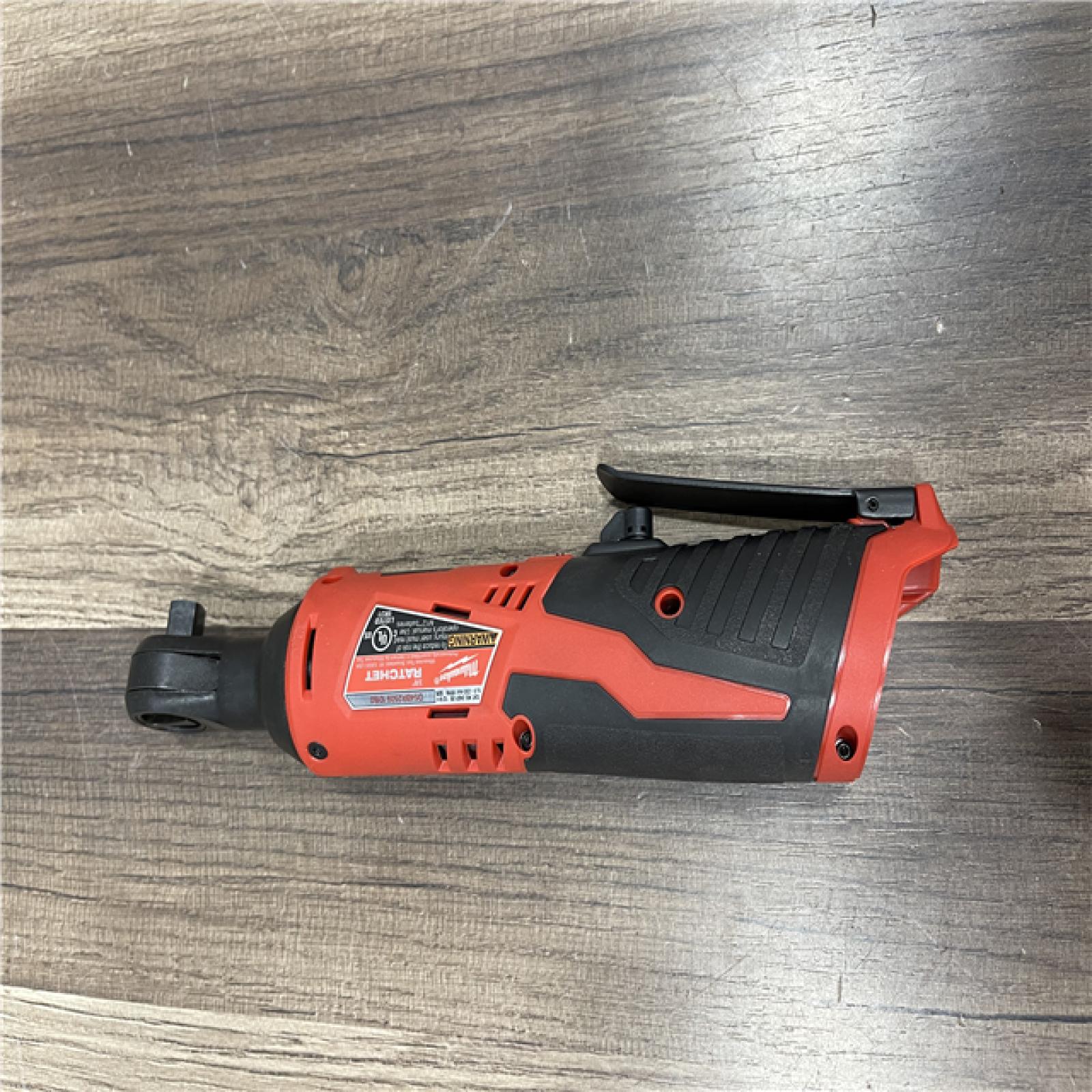 AS-IS Milwaukee M12 12V Lithium-Ion Cordless 3/8 in. Ratchet (Tool-Only)
