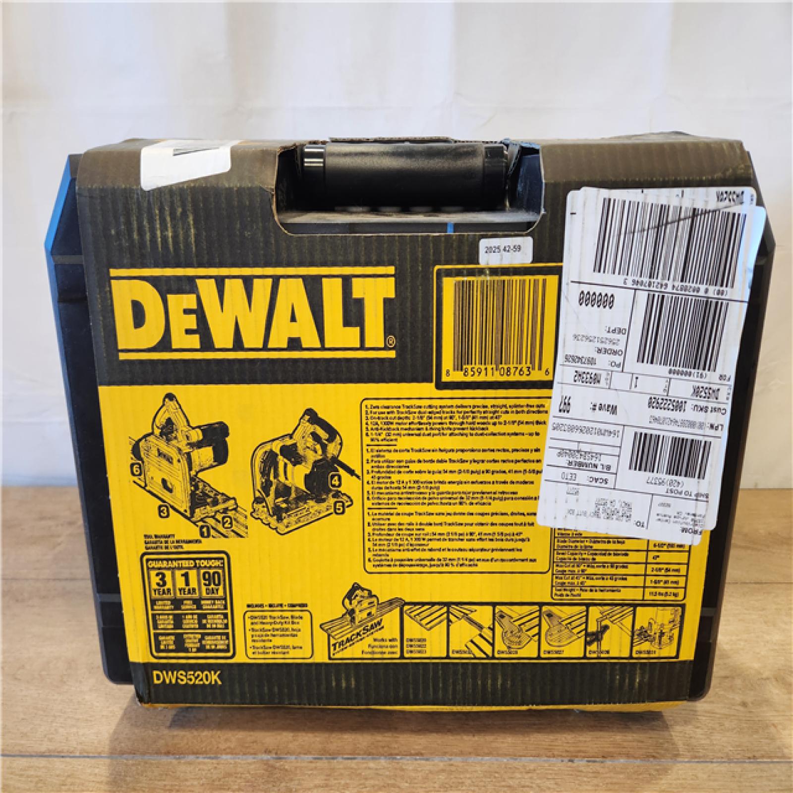 NEW - DEWALT 12 Amp Corded Track Saw Kit with 6-1/2 in. Blade  Zero-Clearance Track System and Anti-Splinter Edges
