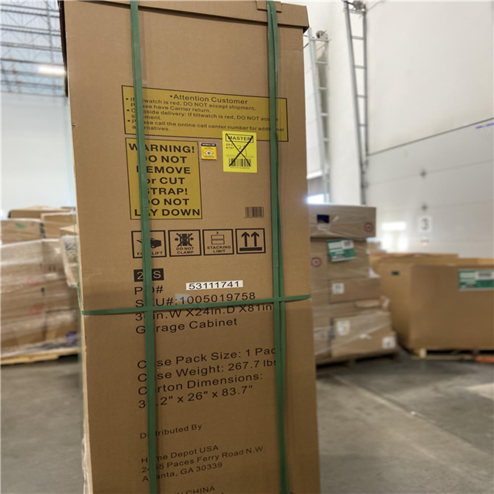 DALLAS LOCATION - Husky Heavy Duty Welded 20-Gauge Steel Freestanding Garage Cabinet in Black (36 in. W x 81 in. H x 24 in. D)