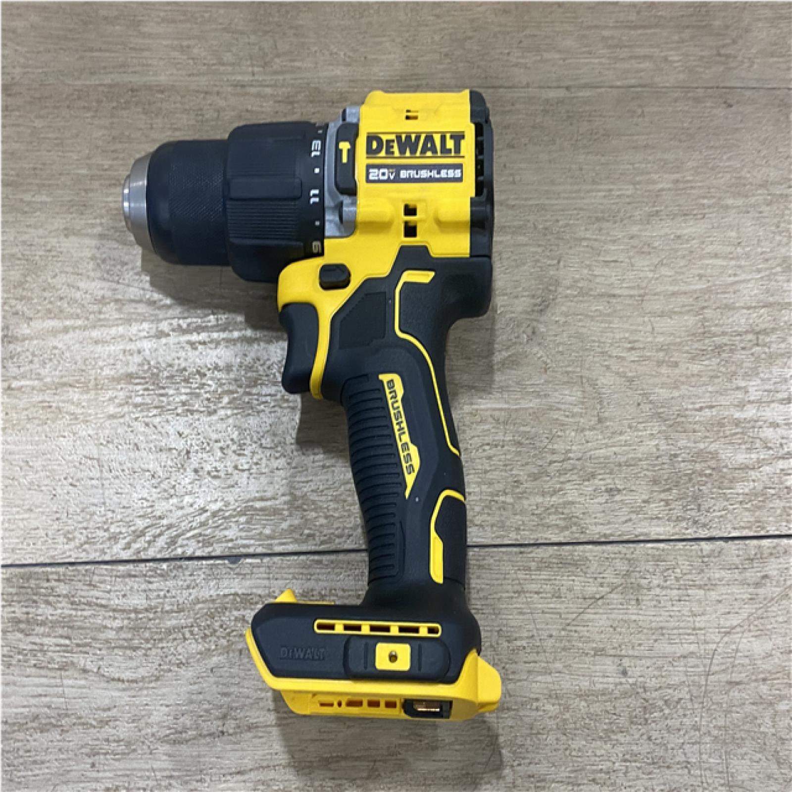 AS-IS DEWALT ATOMIC 20-Volt MAX Brushless Cordless 1/2 in. Hammer Drill (Tool-Only)