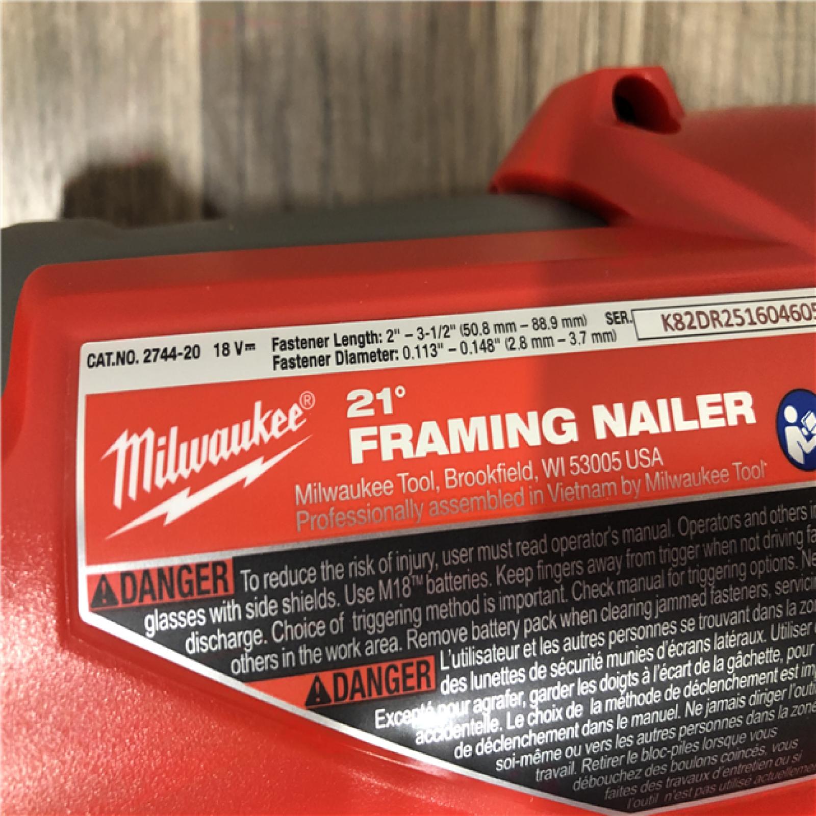 AS-IS Milwaukee FUEL 3-1/2 in. 18-Volt 21-Degree Lithium-Ion Brushless Cordless Framing Nailer (Tool-Only)