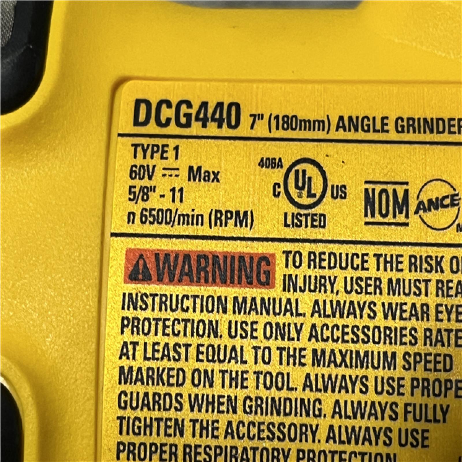 AS-IS DEWALT FLEXVOLT 60V Cordless 7 in. Angle Grinder (Tool-Only)