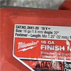 AS-IS Milwaukee FUEL 18-Volt Lithium-Ion Brushless Cordless Gen II 16-Gauge Angled Finish Nailer (Tool-Only)
