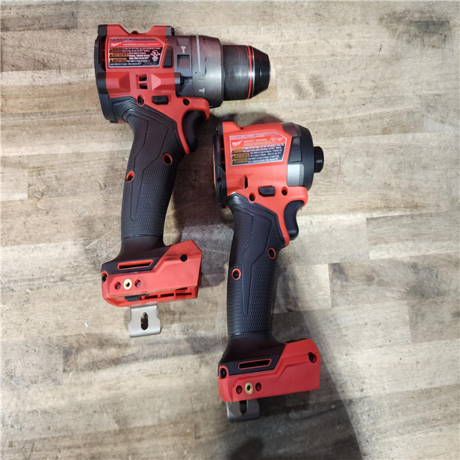 HOUSTON LOCATION - AS-IS Milwaukee FUEL 18V Lithium-Ion Brushless Cordless Hammer Drill and Impact Driver Combo Kit