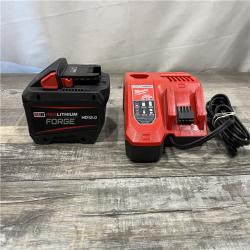 AS-IS Milwaukee 18-Volt Lithium-Ion REDLITHIUM FORGE Starter Kit with 12.0Ah Battery and Rapid Charger