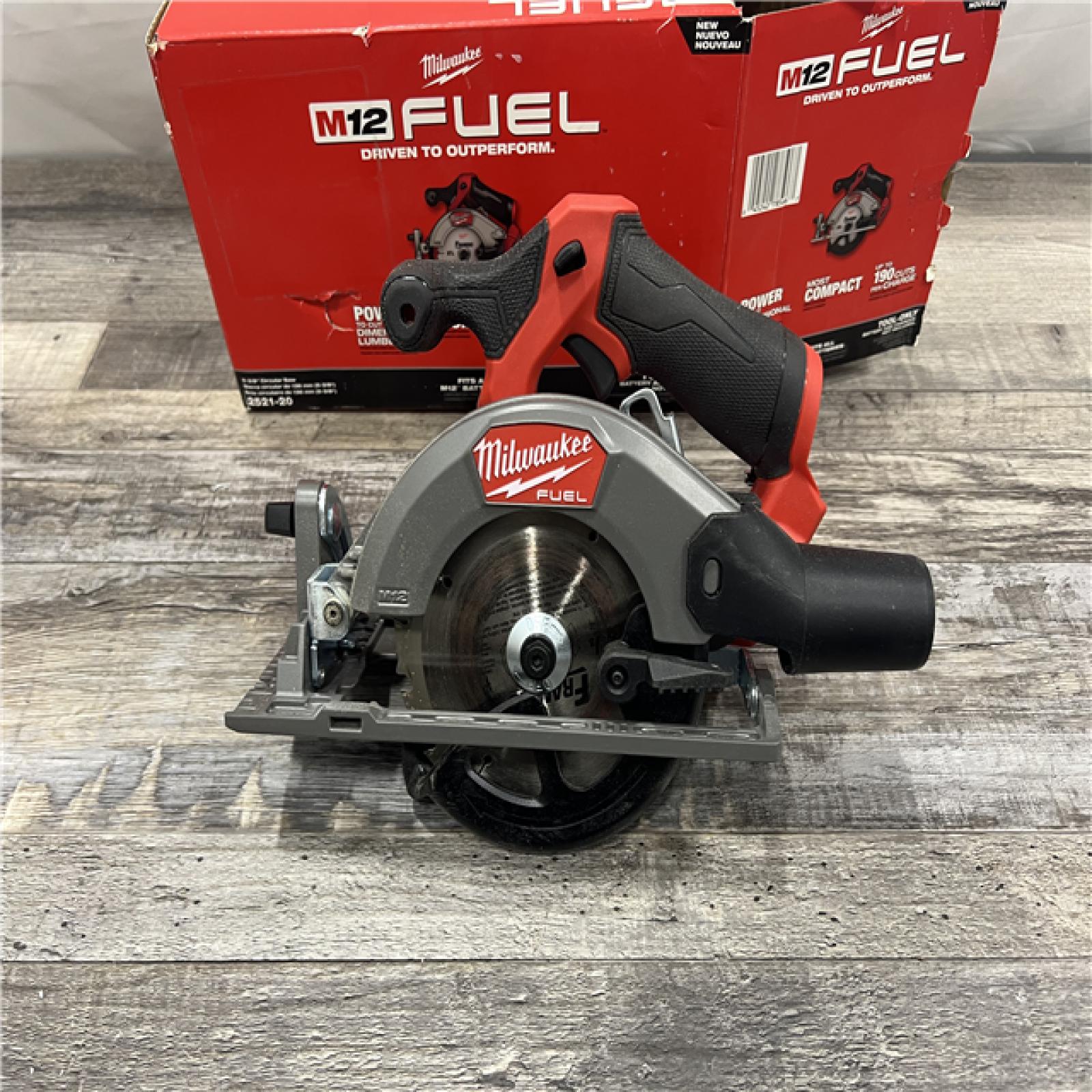 AS-IS MILWAUKEE M12 FUEL 12V Lithium-Ion Brushless 5-3/8 in. Cordless Circular Saw (Tool-Only)