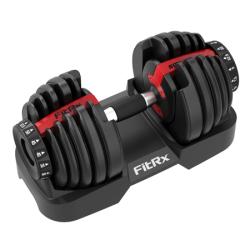FitRx SmartBell Quick-Select Adjustable 5-52.5 Lbs. Dumbbell - Black (Single)