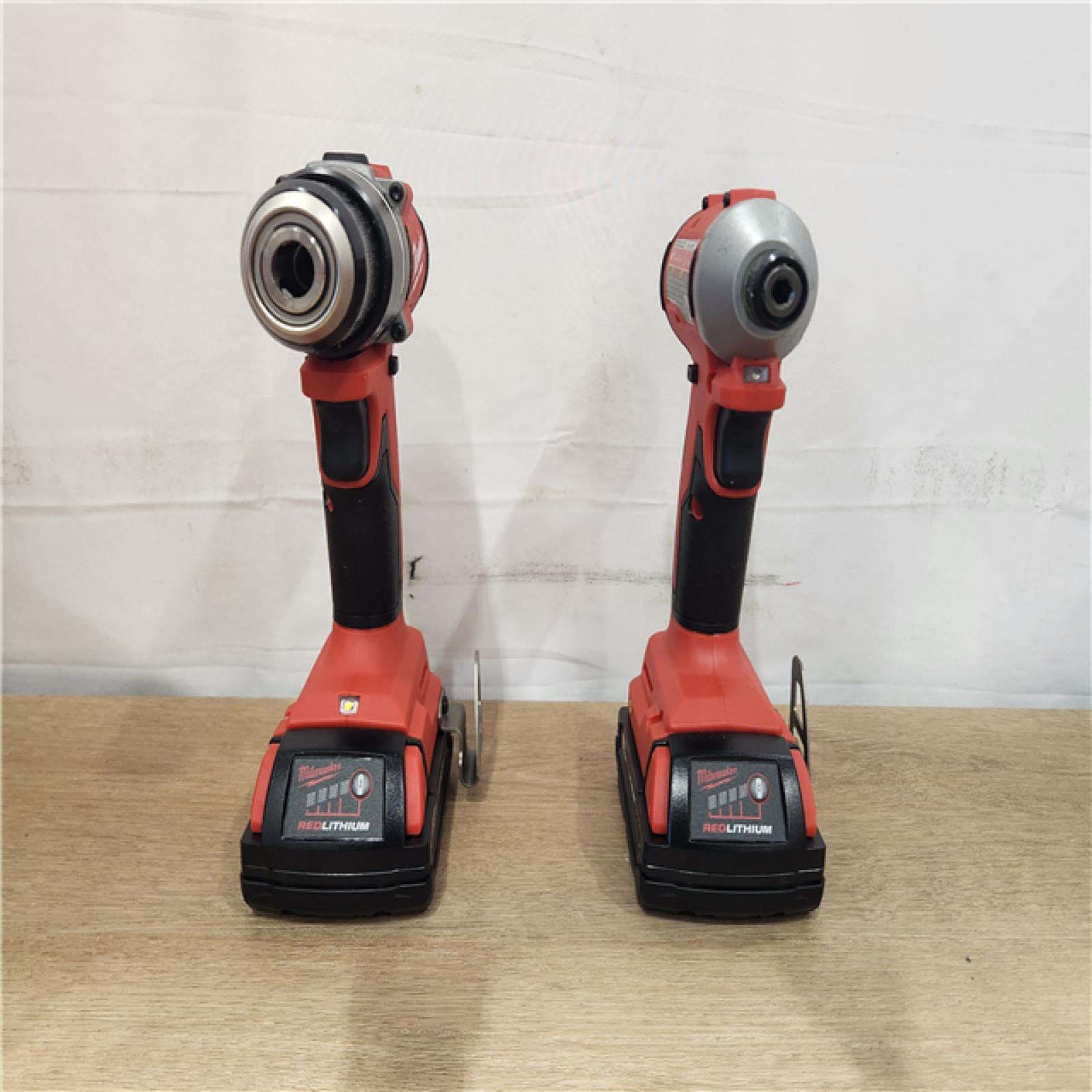 AS-IS- Milwaukee 18V Lithium-Ion Brushless Cordless Compact Drill/Impact Combo Kit