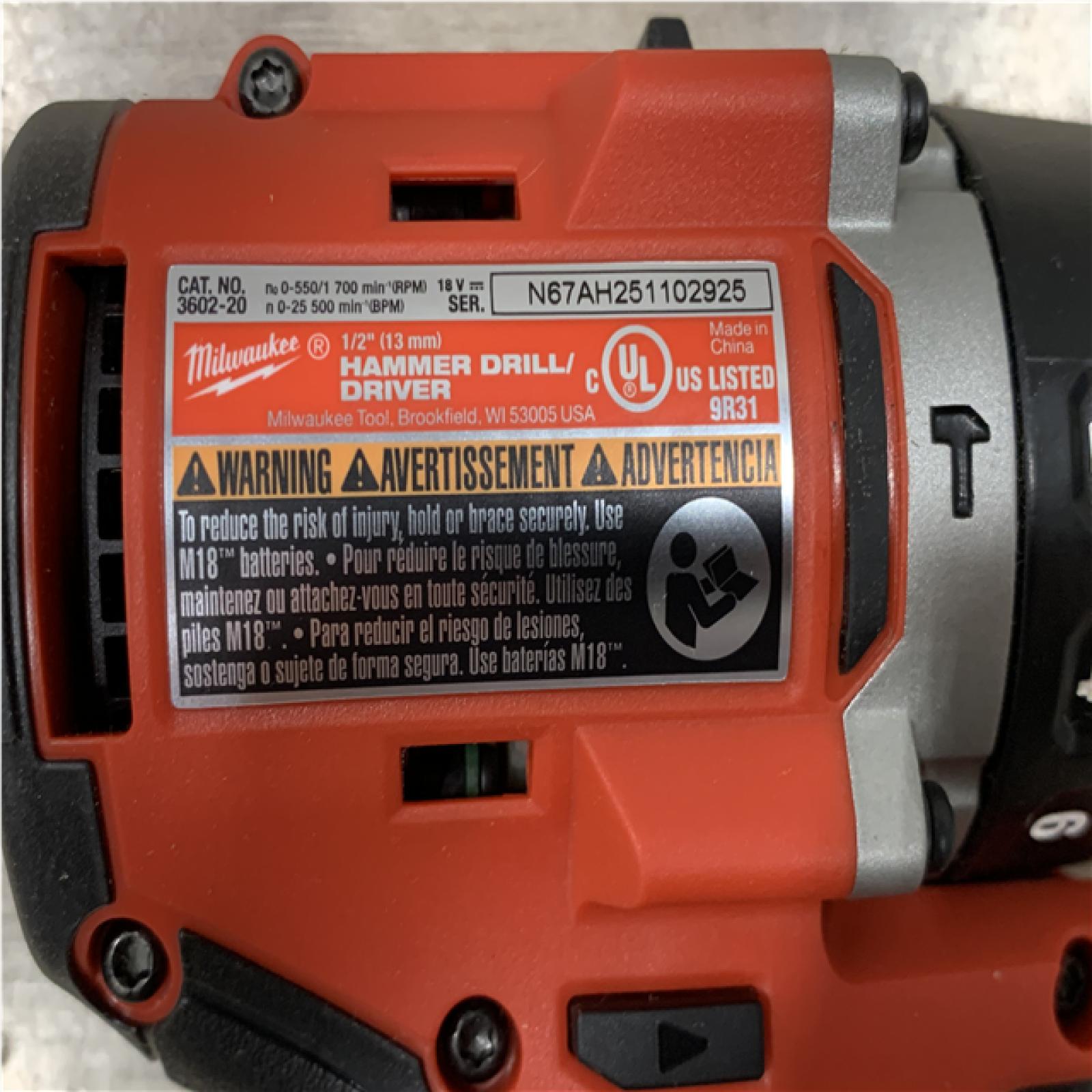 Milwaukee 18V Lithium-Ion Brushless Cordless 1/2 in. Compact Hammer Drill/Driver (Tool-Only)