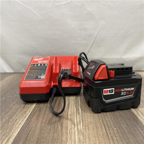AS-IS Milwaukee 18-Volt Lithium-Ion XC Starter Kit with One 5.0Ah Battery and Charger
