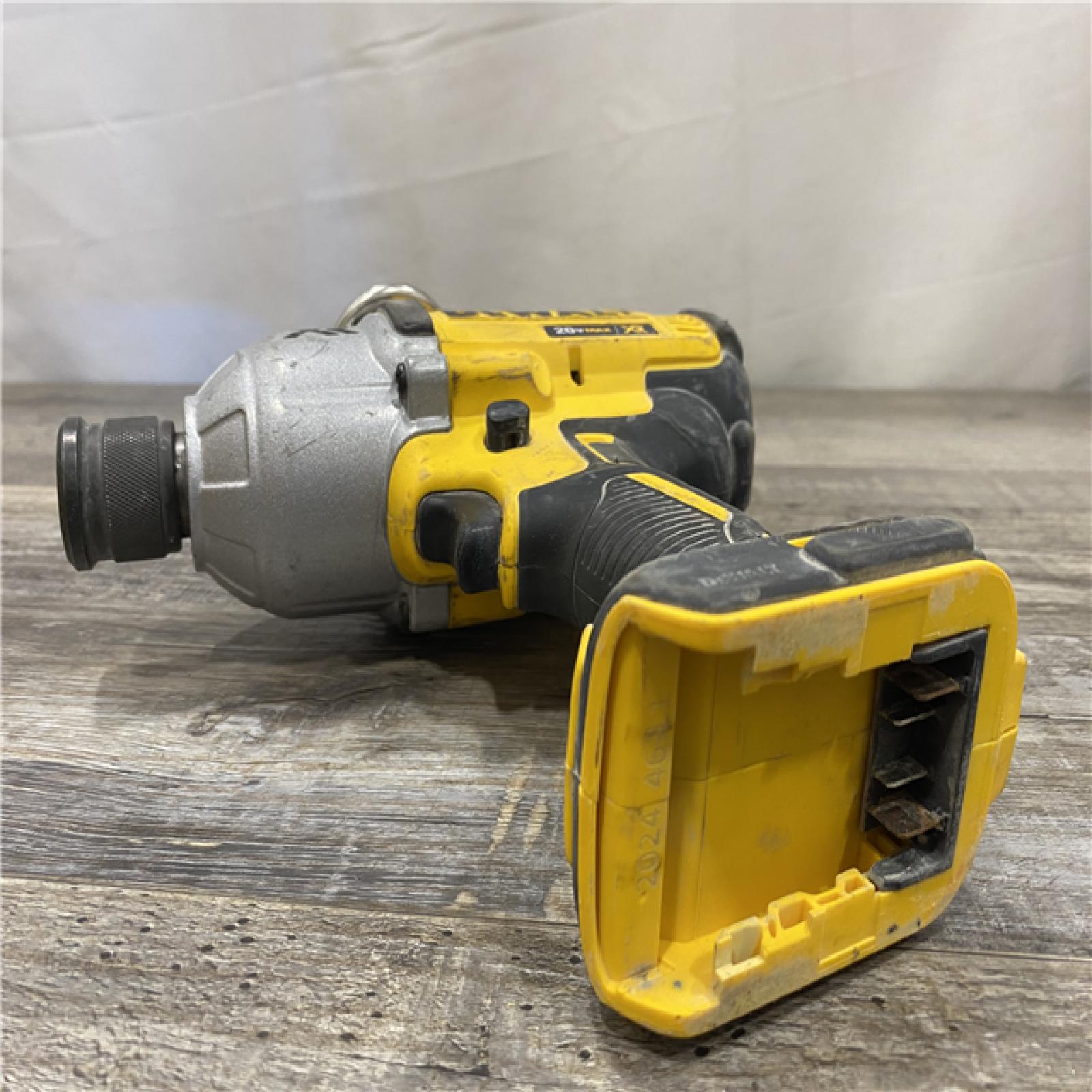 AS-IS DEWALT 20V MAX XR Cordless Brushless 7/16 in. High Torque Impact Wrench with Quick Release Chuck (Tool Only)