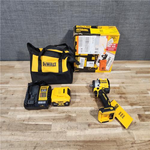 HOUSTON LOCATION - AS-IS (APPEARS LIKE NEW) DEWALT ATOMIC 20V MAX Lithium-Ion Brushless Cordless 1/2 in. Variable Speed Impact Wrench Kit