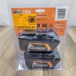 RIDGID NEW! 18V 8.0 Ah Max Output EXP Lithium-Ion Battery (2-Pack)