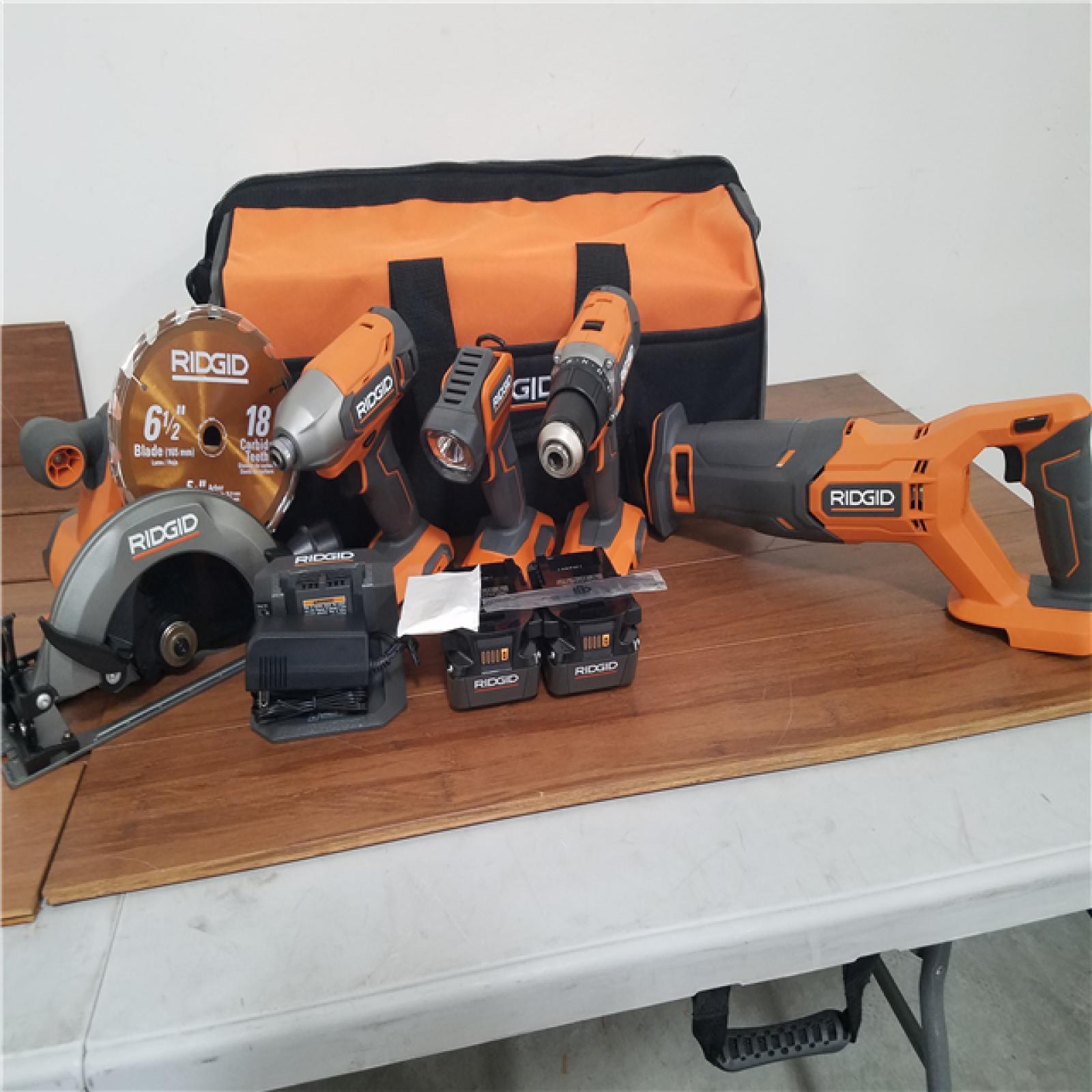 CALIFORNIA NEW RIDGID 18V 5-TOOL COMBO