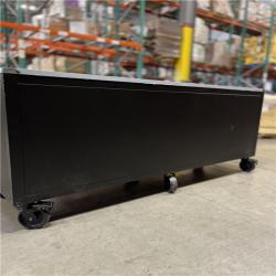 DALLAS LOCATION- AS-IS HUSKY 84 in. W x 24 in. D 18-Drawer Heavy-Duty Mobile Workbench with Stainless Steel Top in Matte Black