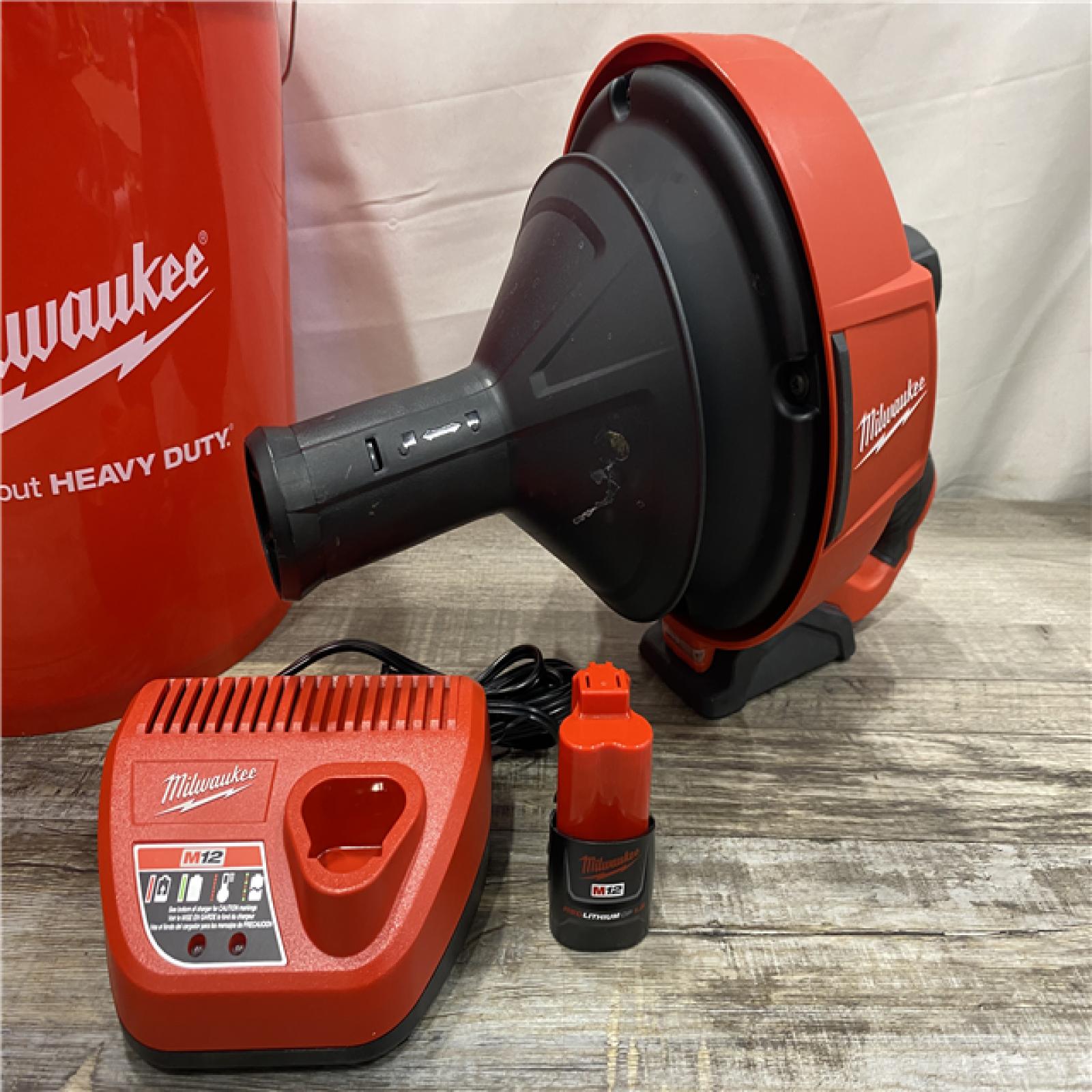 AS-IS Milwaukee 12-V Lithium-Ion Cordless Drain Snake Auger Kit
