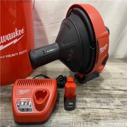 AS-IS Milwaukee 12-V Lithium-Ion Cordless Drain Snake Auger Kit