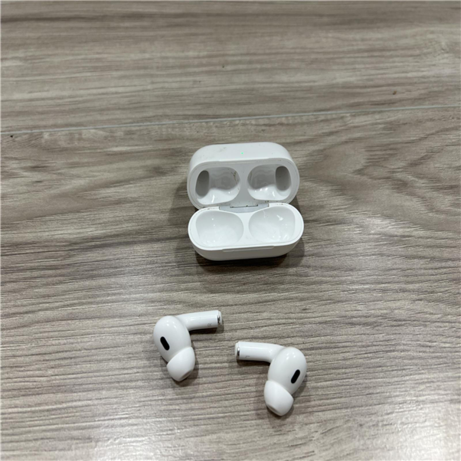 AS-IS Apple AirPods Pro (2nd Generation) with the USB-C MagSafe Charging Case