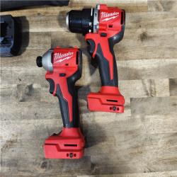 HOUSTON LOCATION - AS-IS M18 18-Volt Lithium-Ion Brushless Cordless Compact Hammer Drill/Impact Combo Kit (2-Tool) with (2) Batteries, Bag