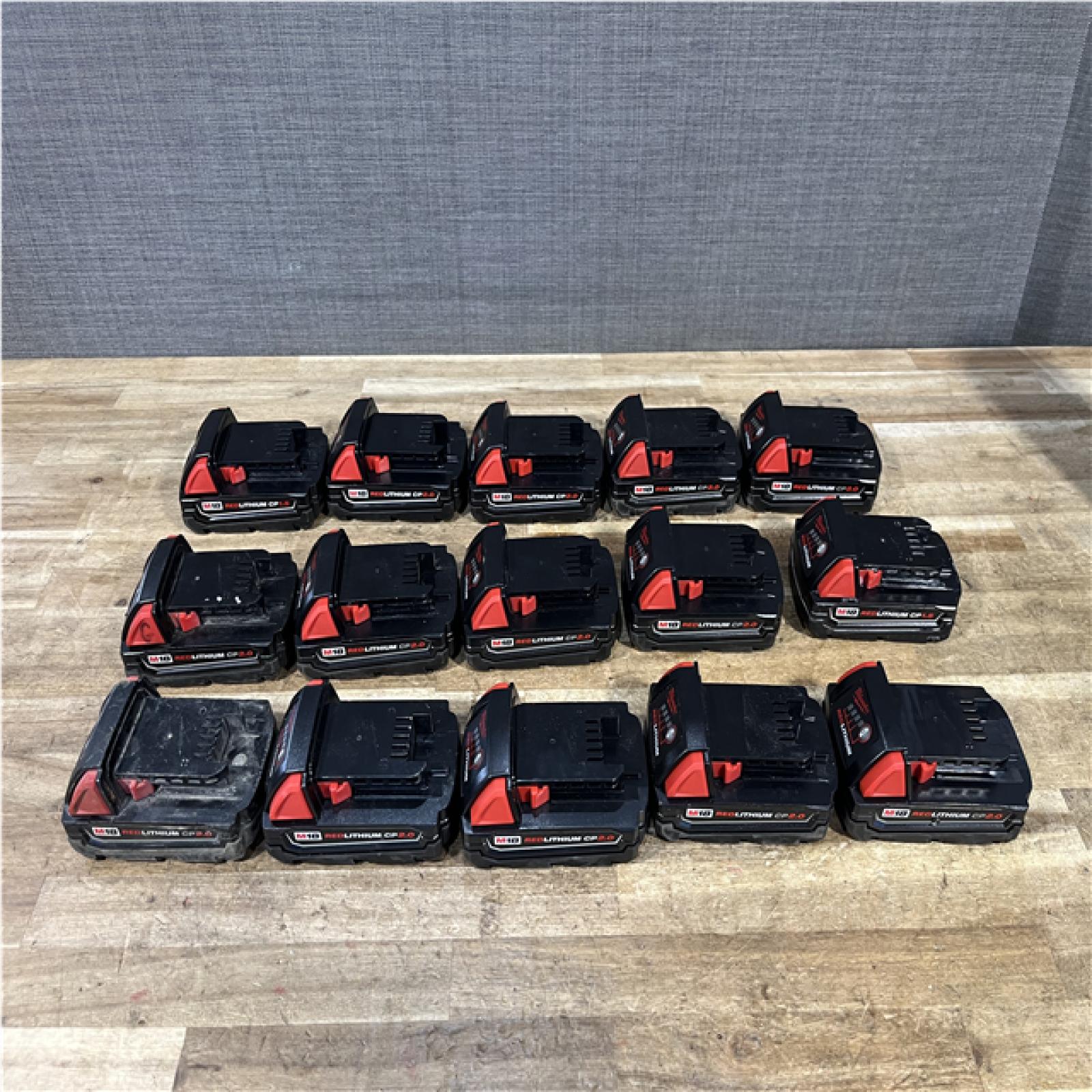 Houston Location AS-IS Milwaukee Batteries QTY/15