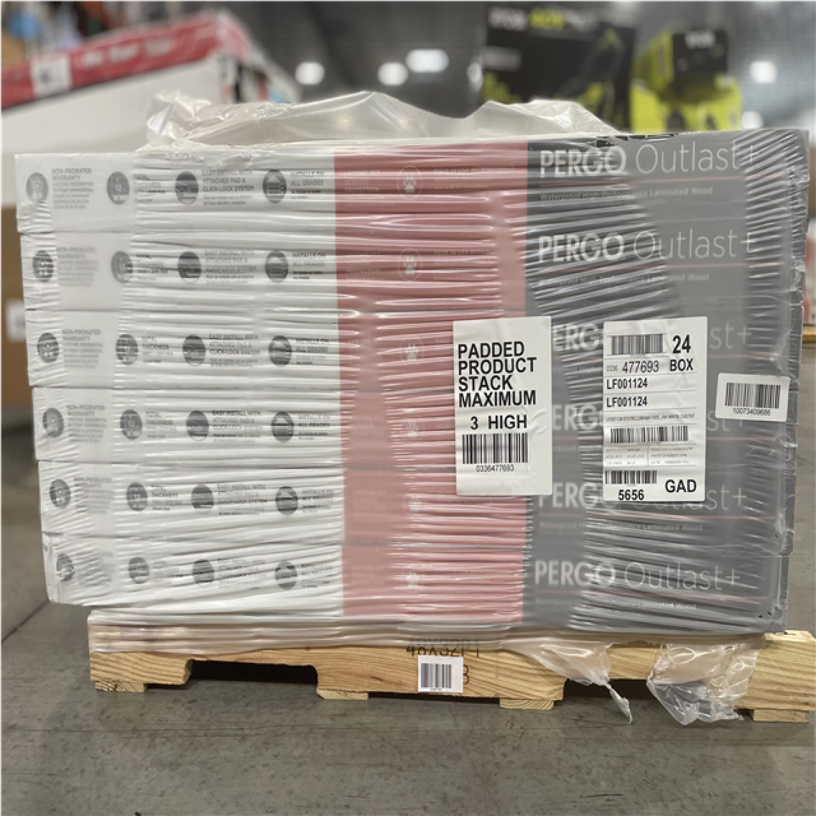 DALLAS LOCATION- NEW - PERGO Winter Chestnut 12 mm T x 7.4 in. W Waterproof Flooring (19.63 sq. ft./case) (24 UNITS)