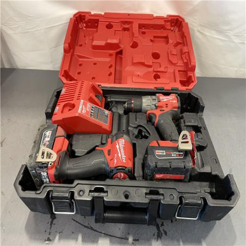AS-IS - Milwaukee M18 FUEL 18V Lithium-Ion Brushless Cordless Hammer Drill and Impact Driver Combo Kit