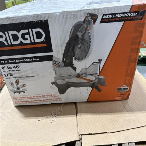 California AS-IS Ridgid 12 in. Dual Bevel Miter Saw: Appears in Excellent Condition