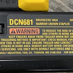 AS-IS DEWALT 20V MAX XR Lithium-Ion Cordless 18-Gauge Narrow Crown Stapler Kit