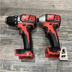 AS-IS Milwaukee 18V Lithium-Ion Cordless Drill Driver/Impact Driver Combo Kit