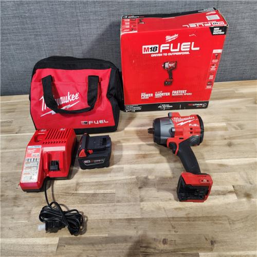 HOUSTON LOCATION - AS-IS Milwaukee M18 1/2 in. Cordless Brushless High Torque Impact Wrench Kit (Battery & Charger)