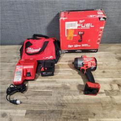 HOUSTON LOCATION - AS-IS Milwaukee M18 1/2 in. Cordless Brushless High Torque Impact Wrench Kit (Battery & Charger)