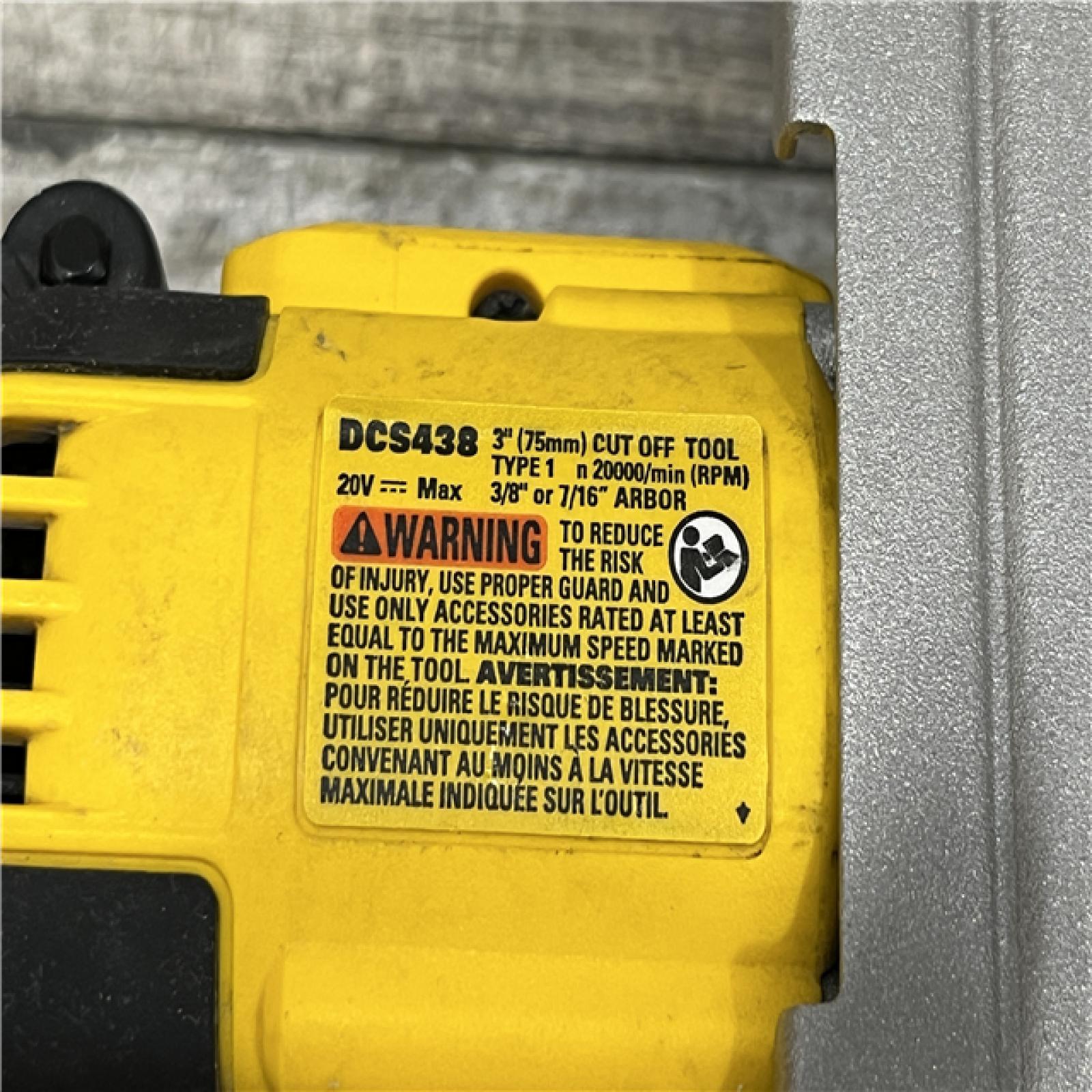 AS-IS DEWALT 20V XR Cordless 3 in. Cut-Off Tool (Tool Only)