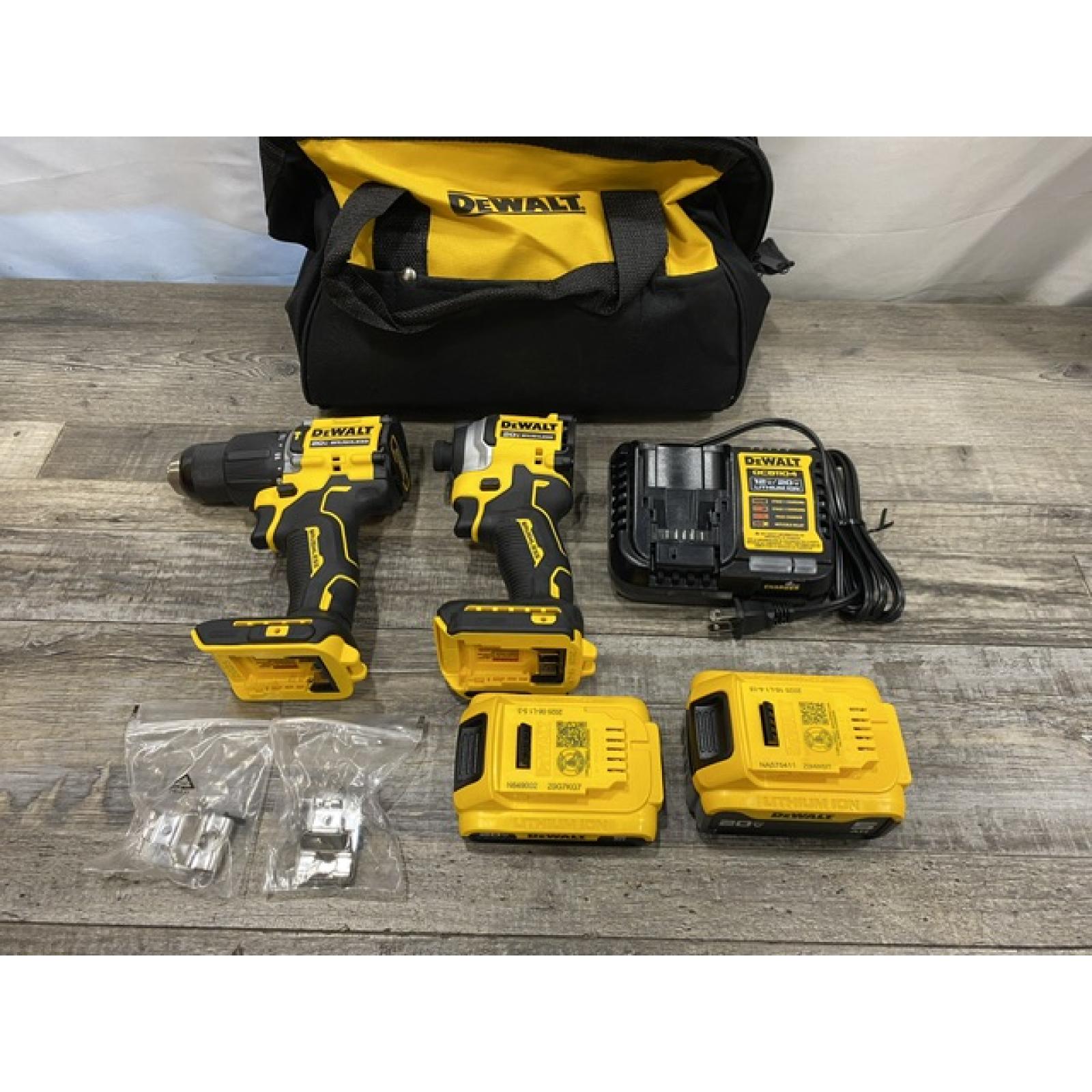 AS-IS DEWALT ATOMIC 20V MAX Lithium-Ion Cordless 2-Tool Combo Kit