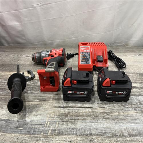 AS-IS Milwaukee FUEL 18V Lithium-Ion Brushless Cordless 1/2 in. Hammer Drill Driver Kit