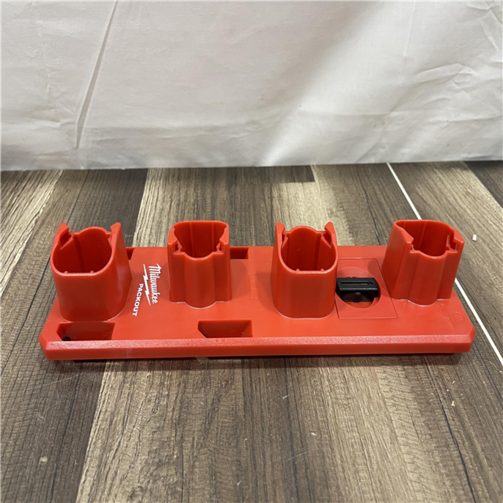 AS-IS Milwaukee 12V Lithium-Ion XC Extended Capacity 4.0 Ah Battery 2-Pack w/PACKOUT Compact Wall Plate & M12 Battery Rack