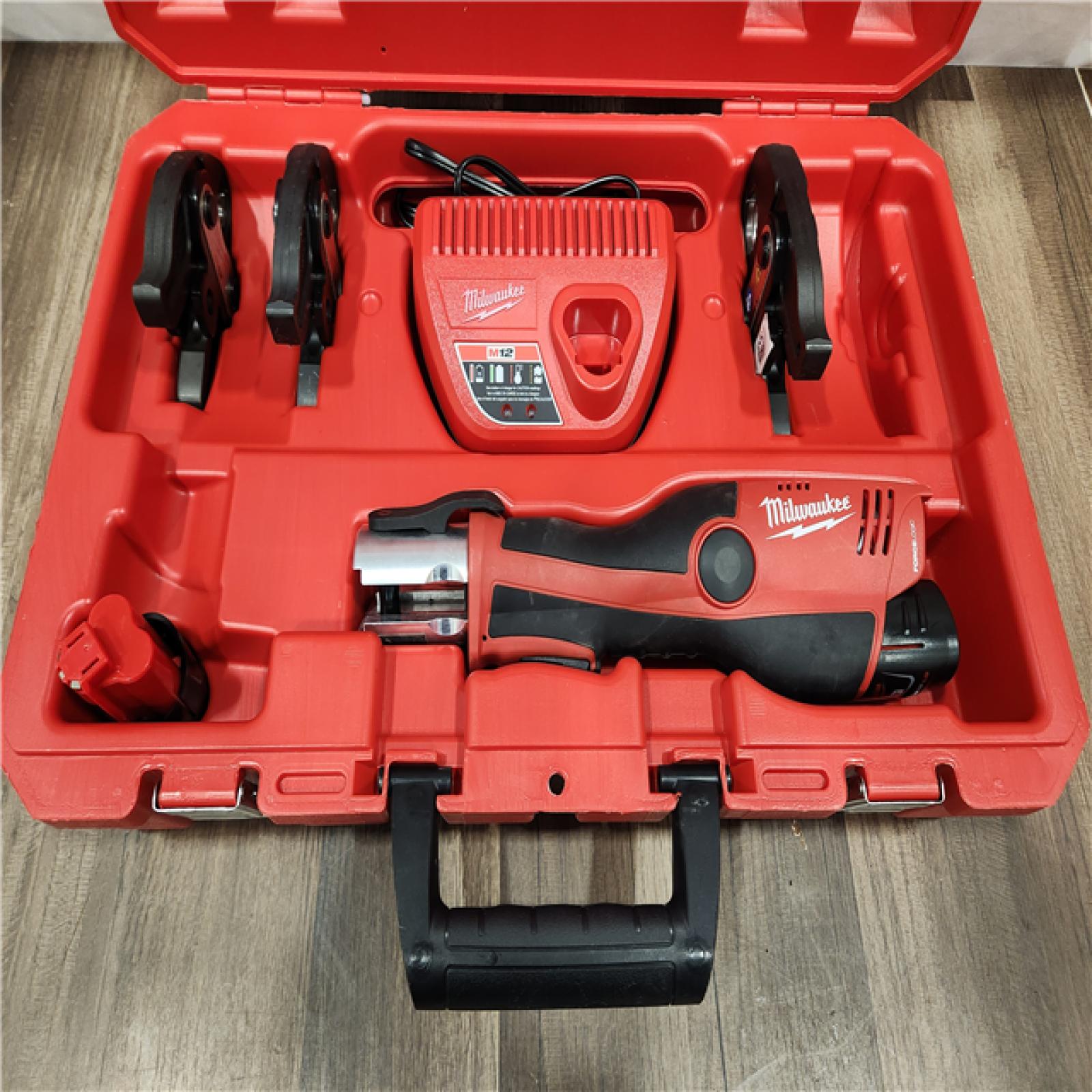 AS-IS- M12 12-Volt Lithium-Ion Force Logic Cordless Press Tool Kit (3 Jaws Included) with Two 1.5 Ah Battery and Hard Case